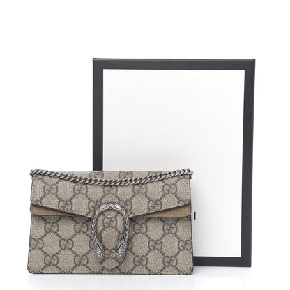 Gucci GG Supreme Monogram Super Mini Dionysus Shoulder Bag Taupe 11 of 11