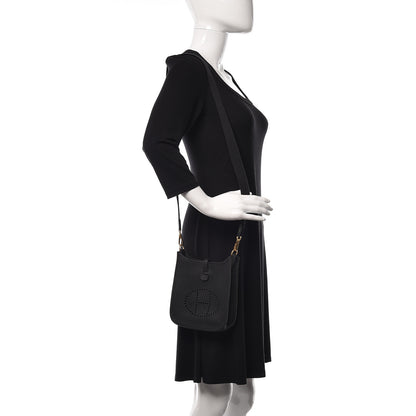 Hermes Taurillon Clemence Evelyne TPM Black 2 of 11