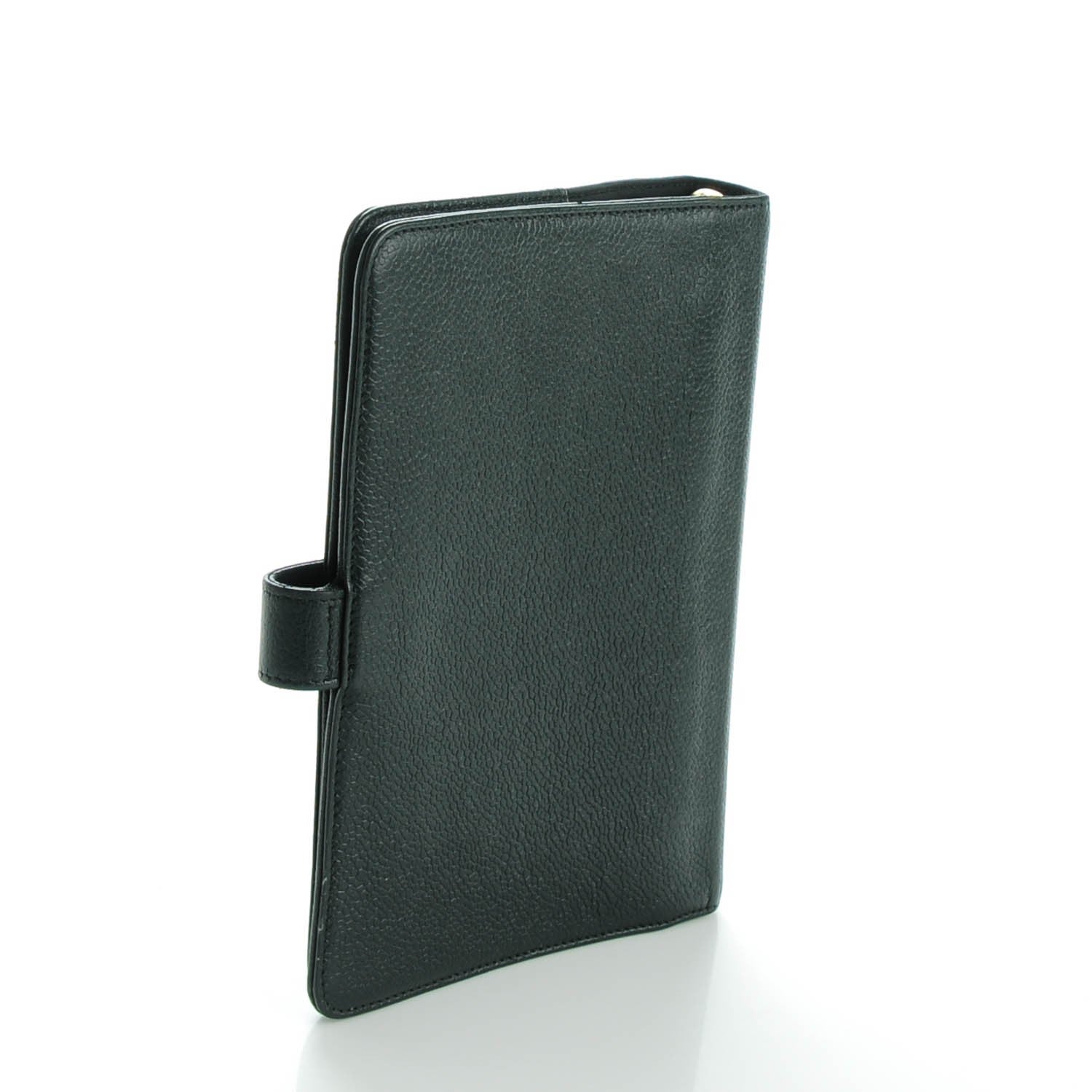 Chanel Caviar CC Small Ring Agenda Planner Dark Green 3 of 8