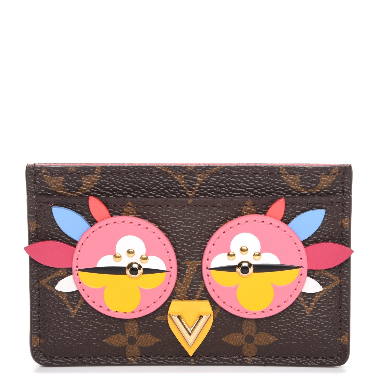 Monogram Lovely Birds Card Holder