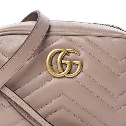 Gucci Calfskin Matelasse Mini GG Marmont Chain Shoulder Bag Nude 10 of 10