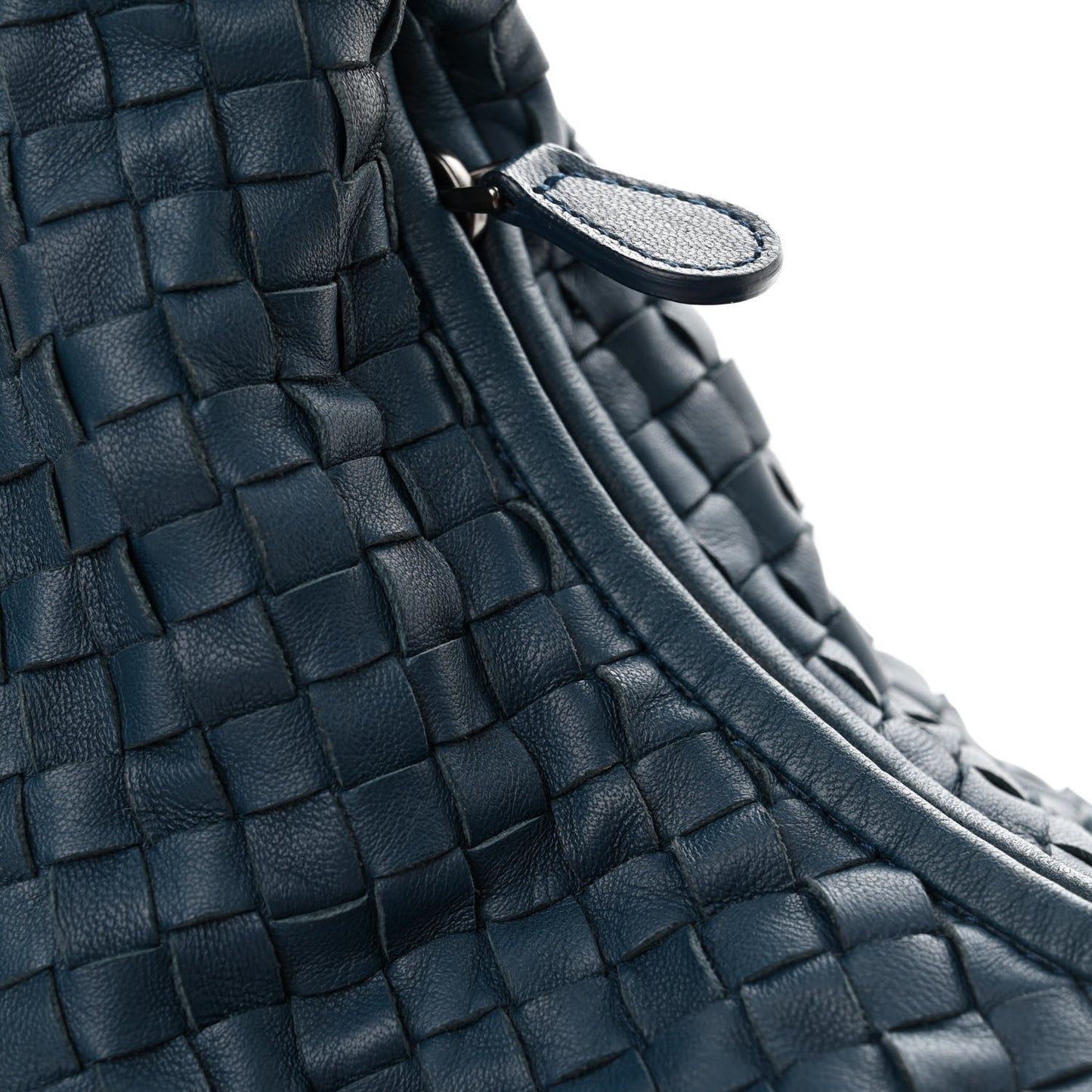 Nappa Intrecciato Medium Veneta Hobo Baltic Blue