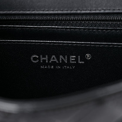 Chanel Patent Calfskin Quilted Bi-Color Mini Rectangular Flap Red Black 6 of 13