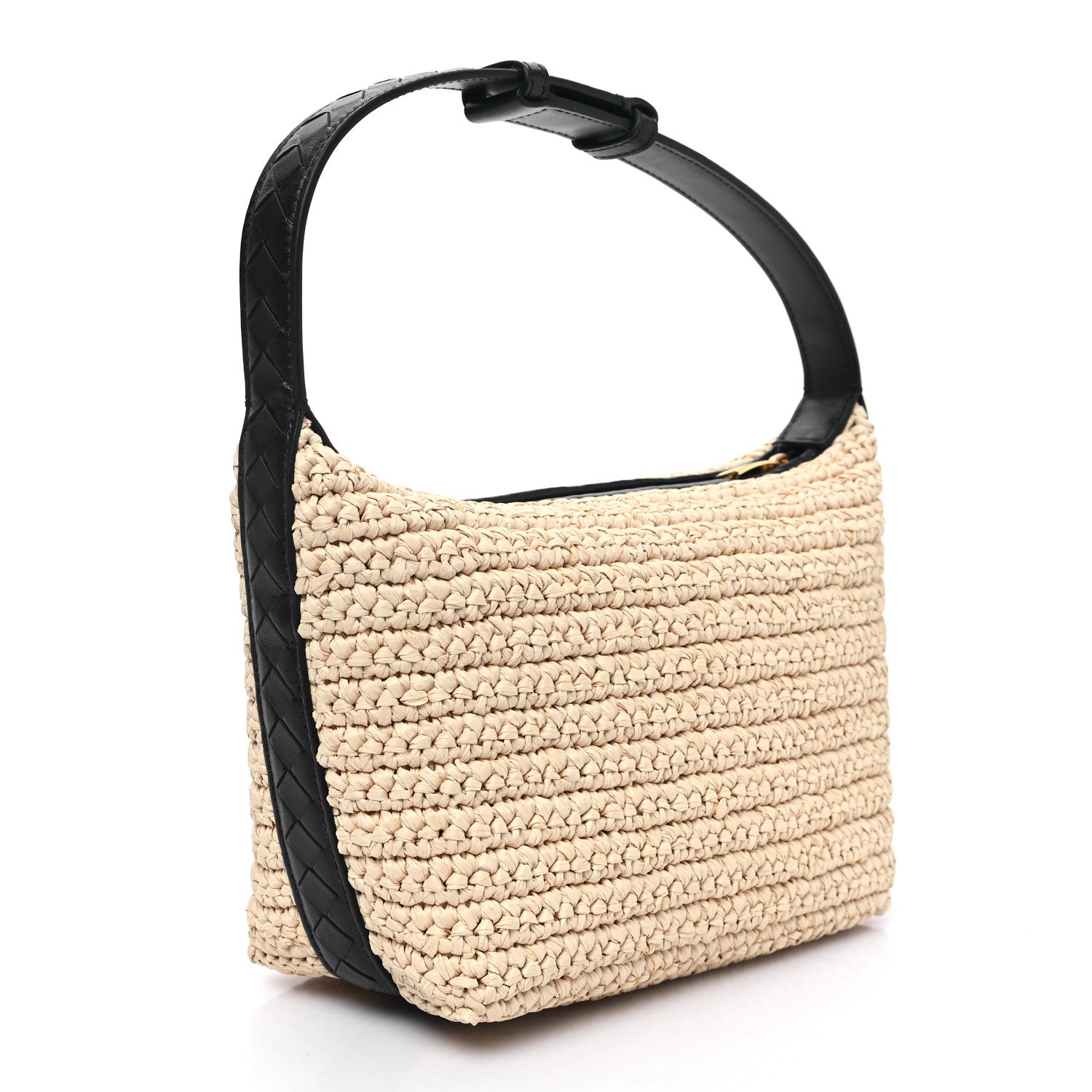 Bottega Veneta Raffia Woven Nappa Intrecciato Mini Wallace Natural Fondant 3 of 10