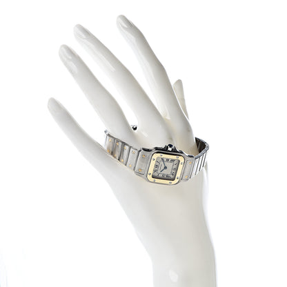 Cartier Stainless Steel 18K Yellow Gold 24mm Santos De Cartier Galbee Quartz Watch 2 of 8