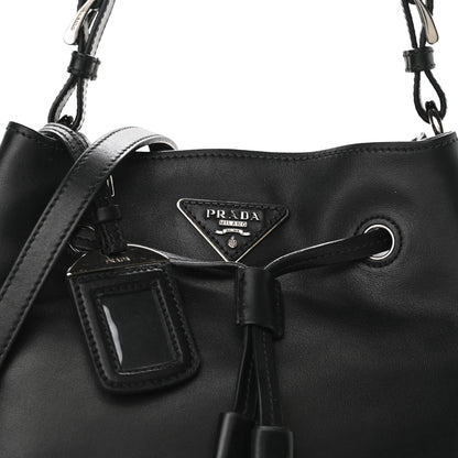 Prada Soft Calfskin Bucket Bag Black 6 of 8