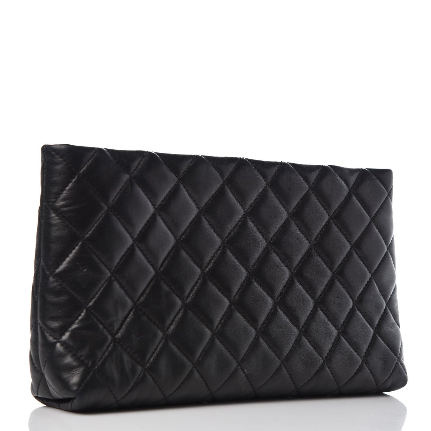 Lambskin Quilted Clutch Black
