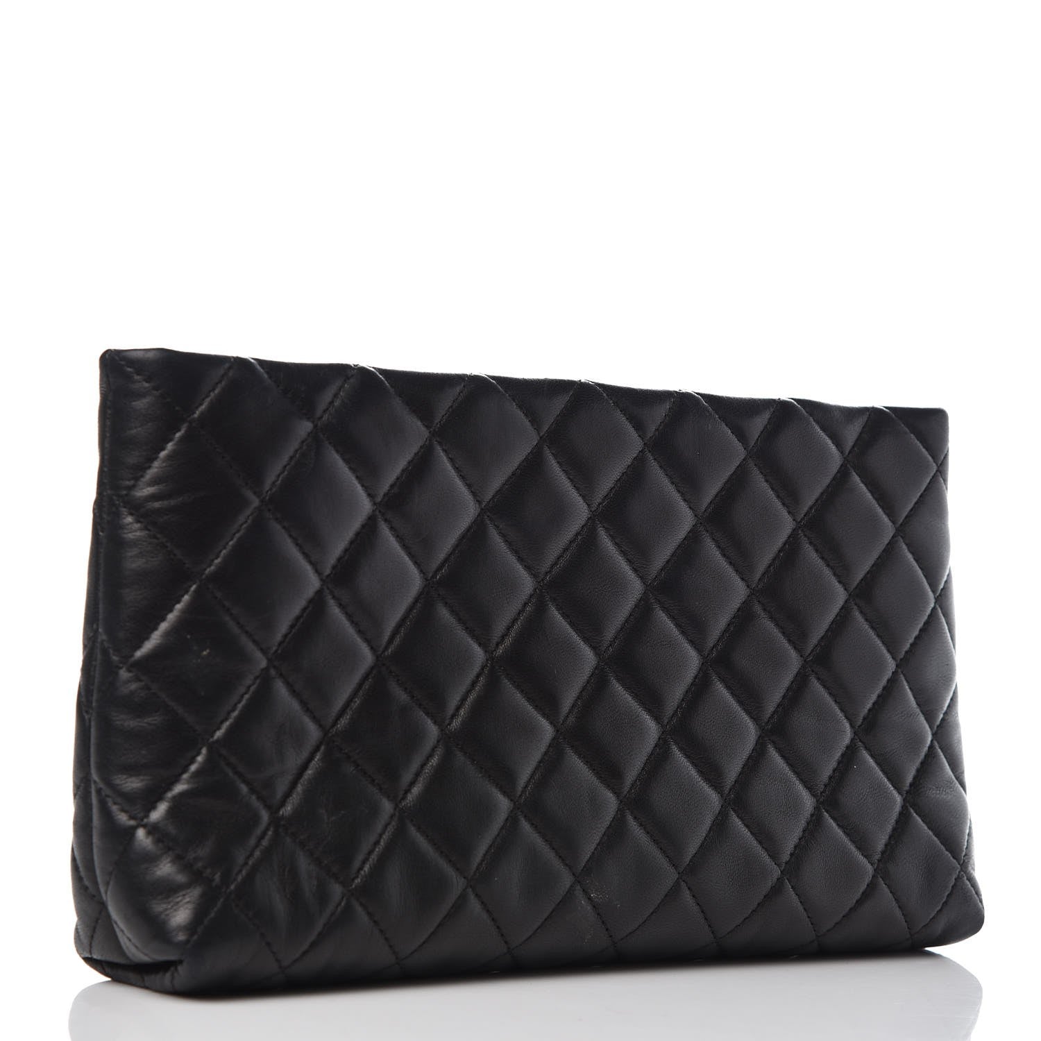 Chanel Lambskin Quilted Clutch Black 3 of 10