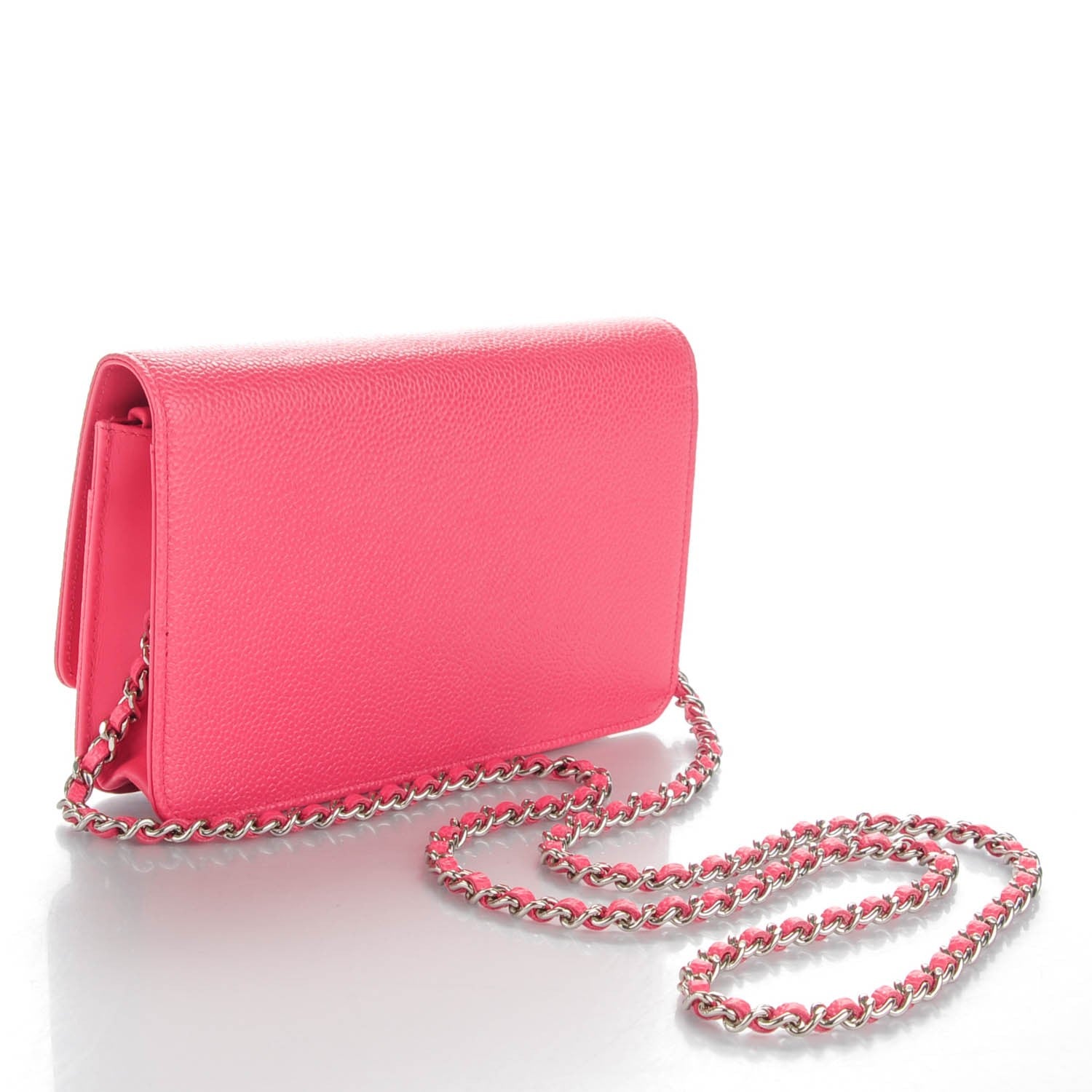 Chanel Caviar Timeless CC Wallet On Chain WOC Pink 3 of 8