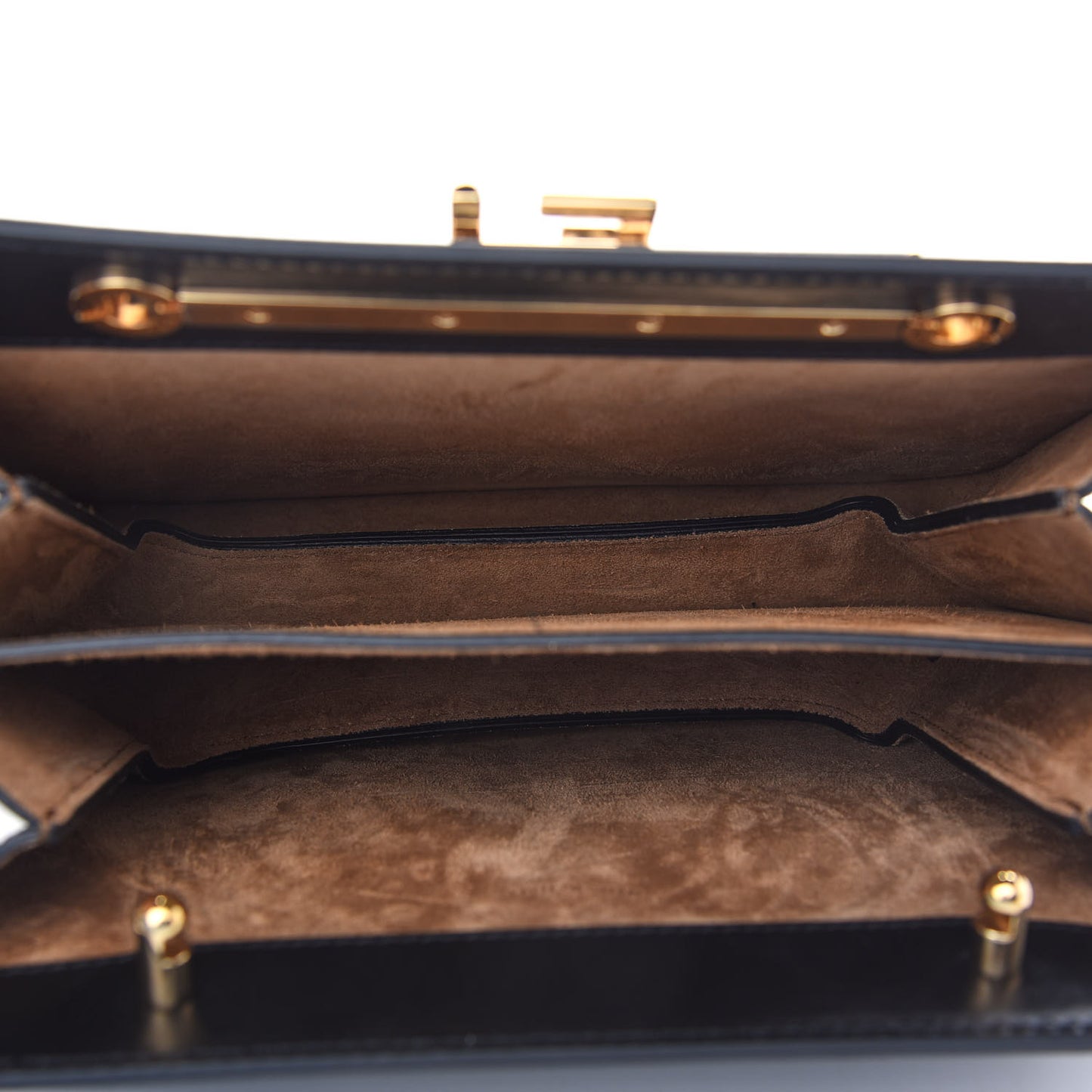 Vitello King Luxor Fendi Touch Shoulder Bag Black