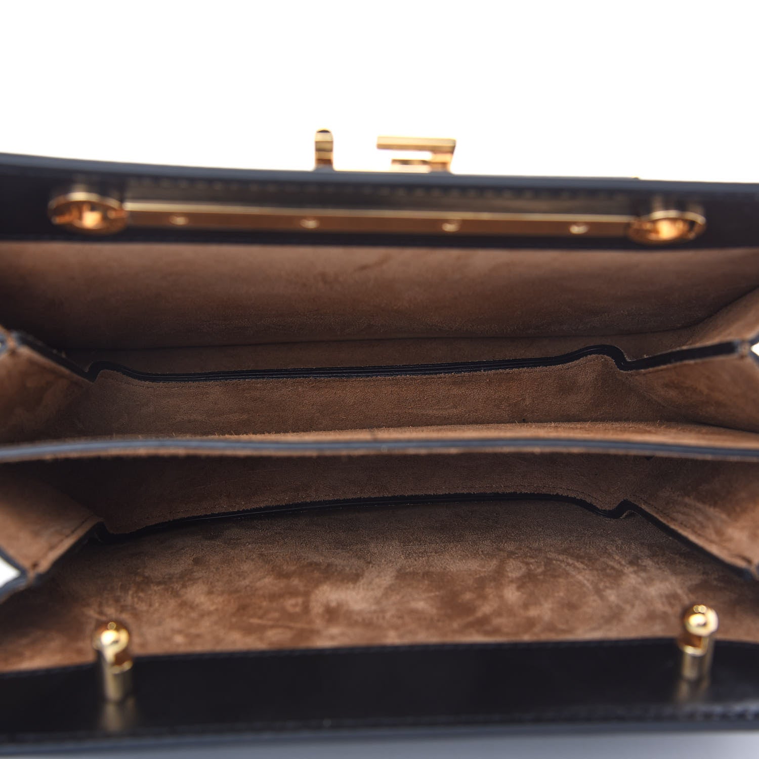 Fendi Vitello King Luxor Fendi Touch Shoulder Bag Black 5 of 10