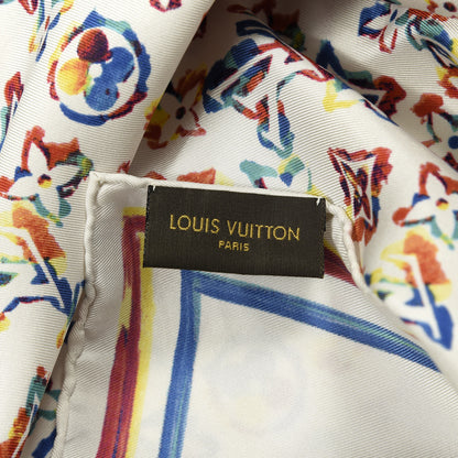 Louis Vuitton Silk Monogram Rainbow Square Scarf White 2 of 4