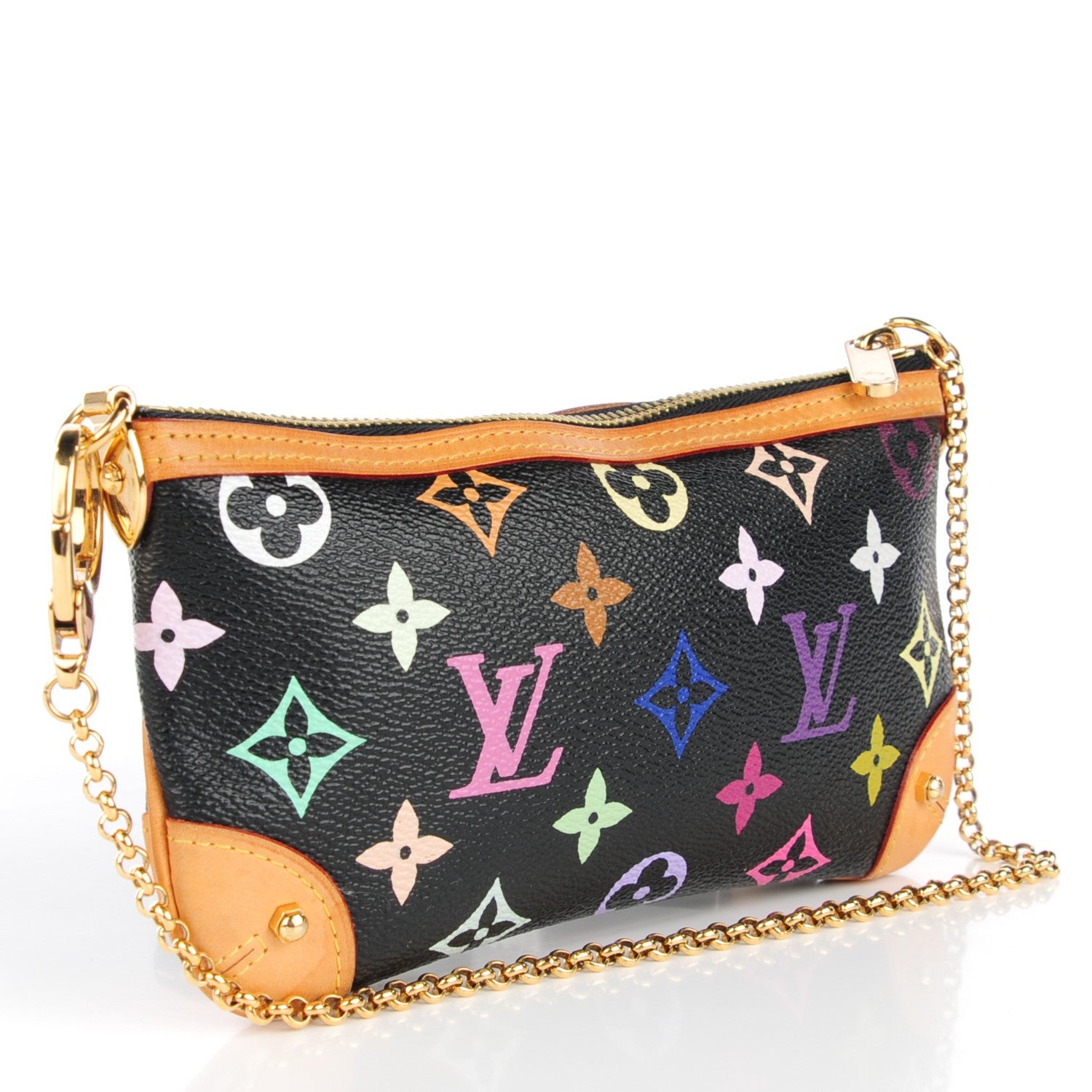 Louis Vuitton Monogram Multicolor Pochette Milla MM Black 3 of 8