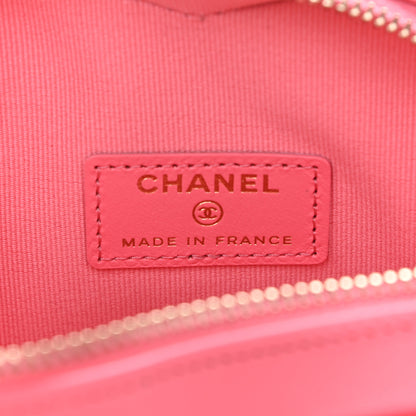 Chanel Lambskin Quilted CC In Love Heart Clutch With Chain Pink 6 of 11