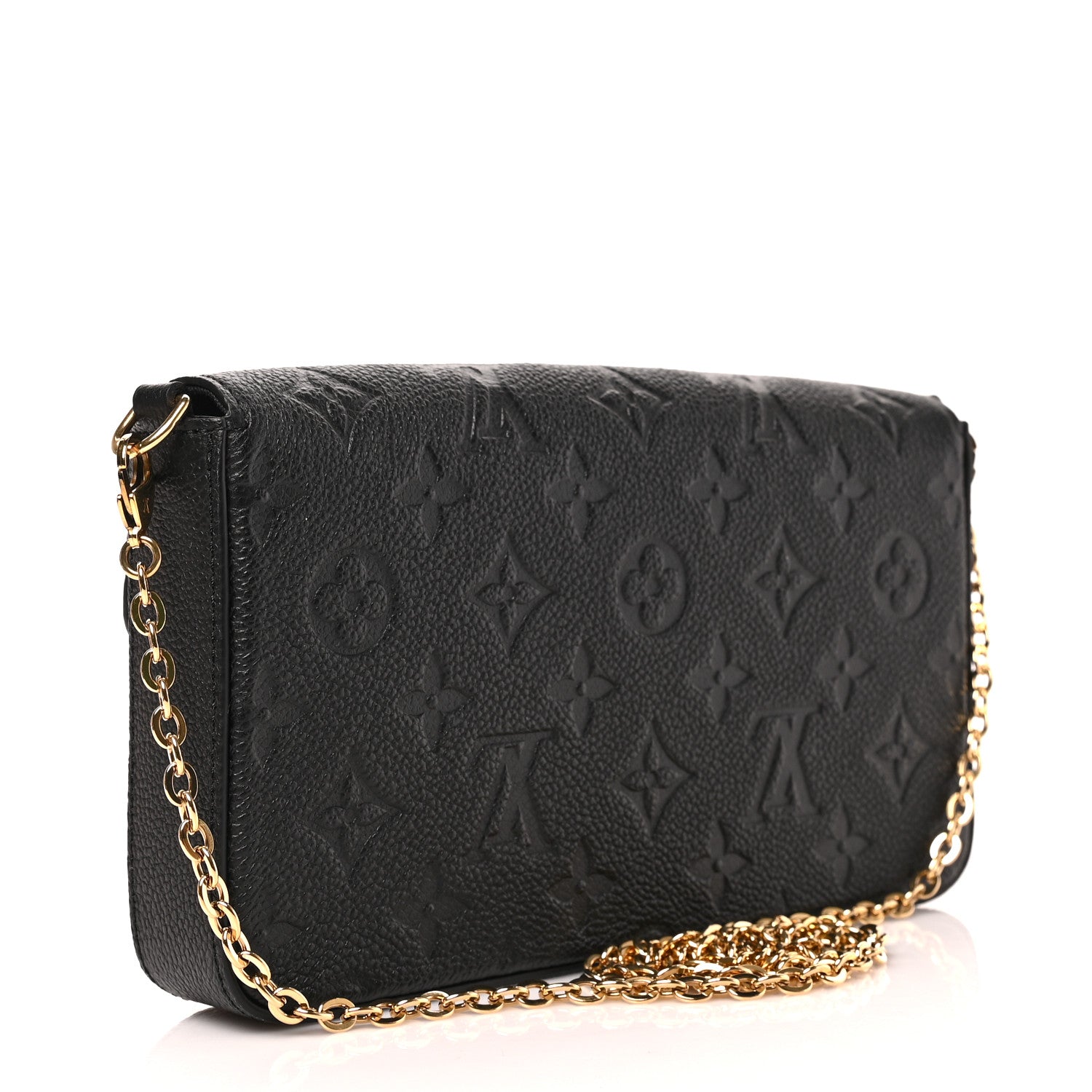 Louis Vuitton Empreinte Pochette Felicie Chain Wallet Black 3 of 8