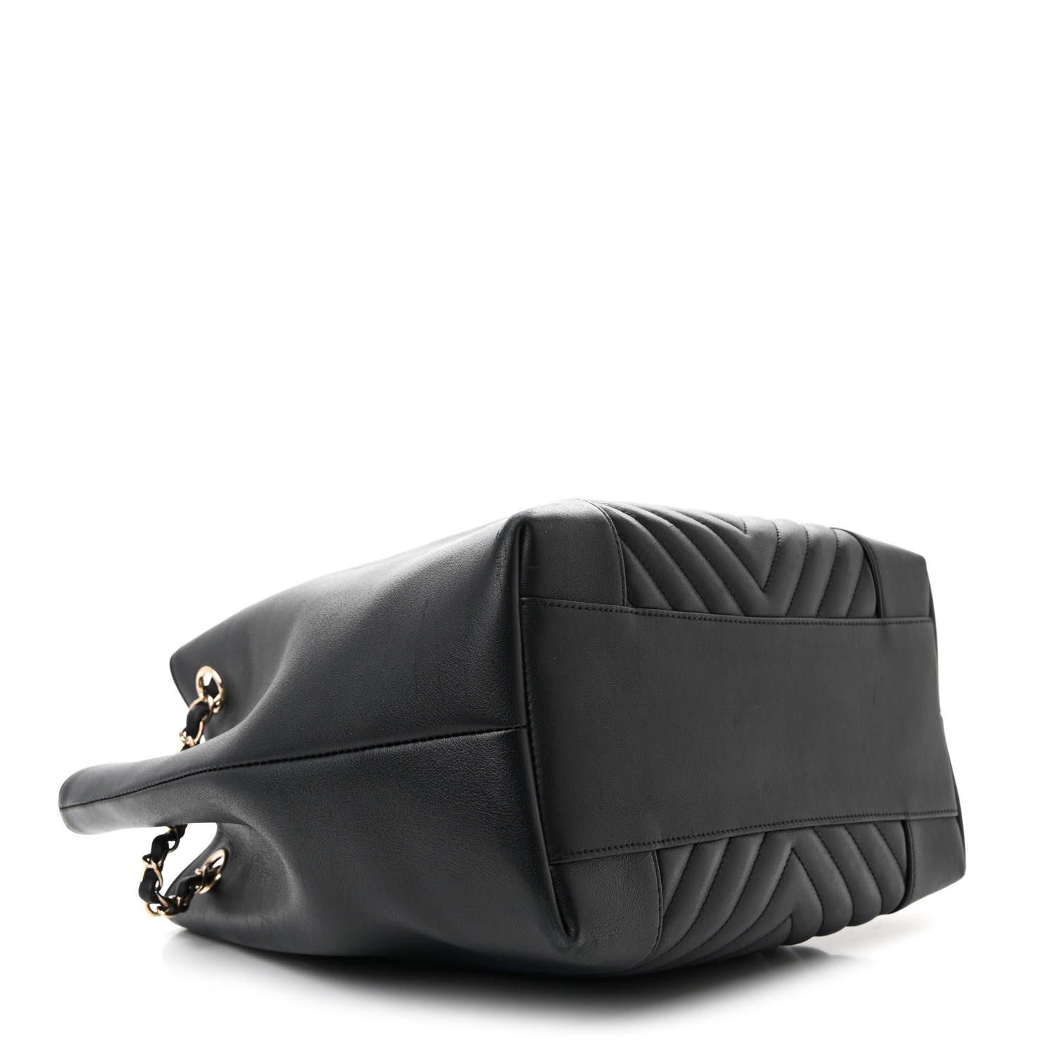Chanel Calfskin Quilted Large Daily Shopping Bag Black 4 of 13