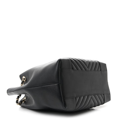 Chanel Calfskin Quilted Large Daily Shopping Bag Black 4 of 13