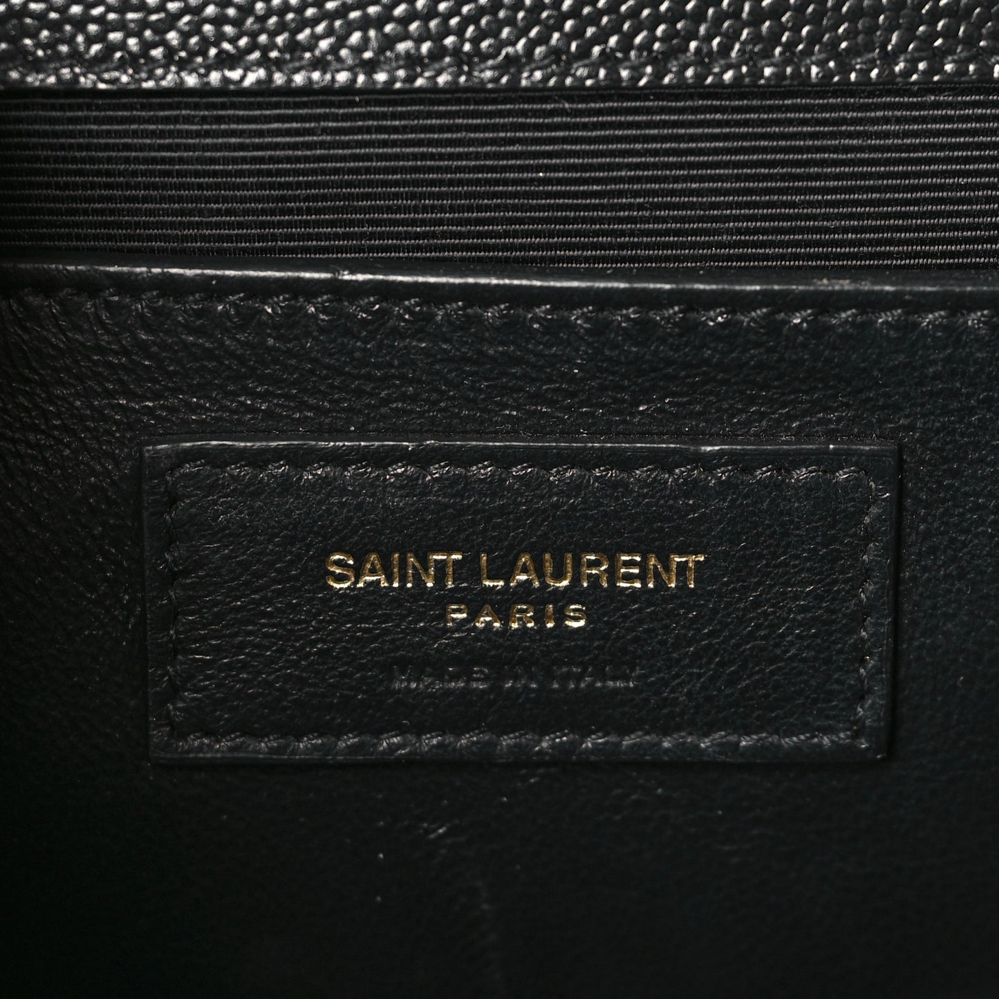 Grain De Poudre Textured Mixed Matelasse Triquilt Medium Monogram Satchel Black