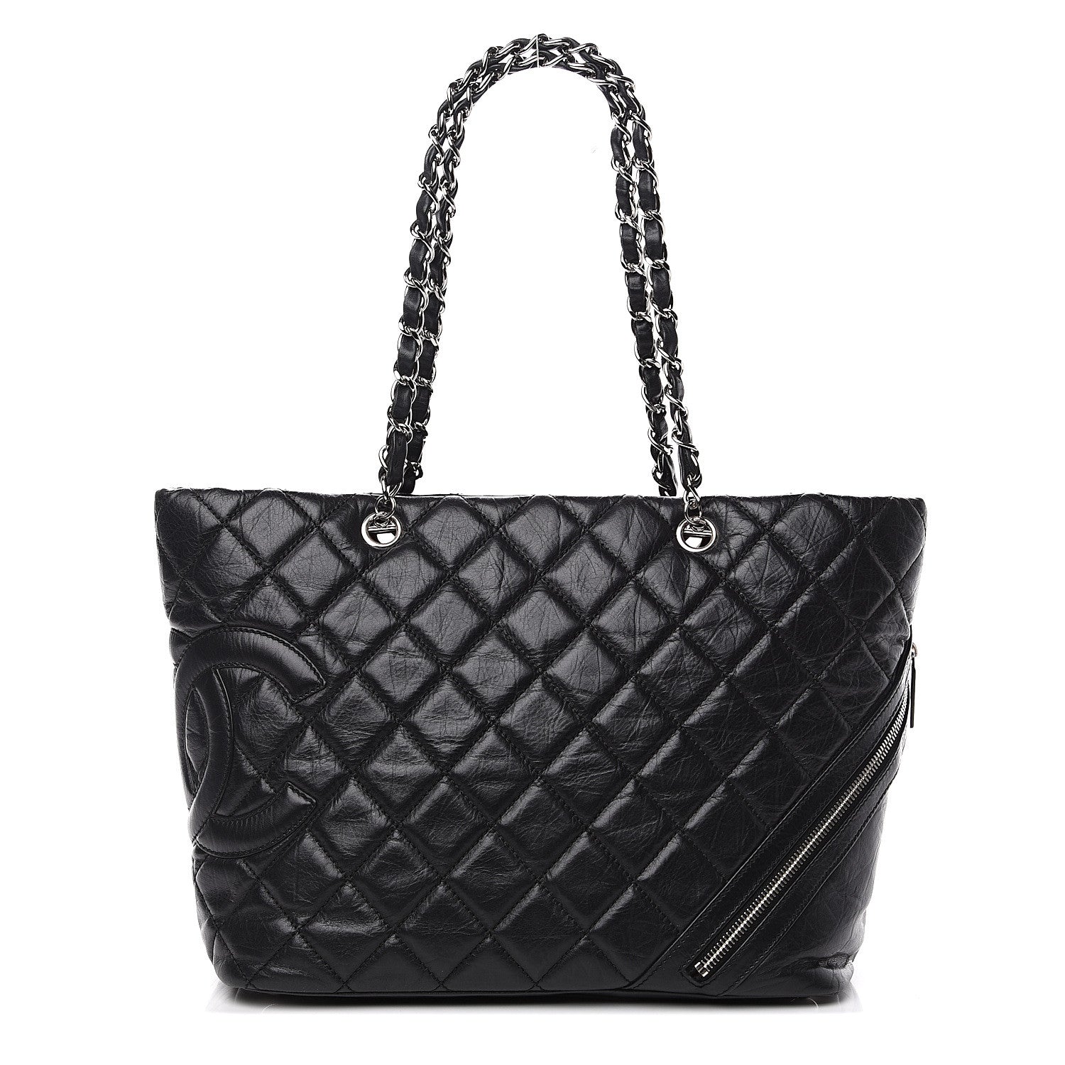 Chanel Aged Calfskin Quilted Large Cotton Club Tote Black 1 of 9