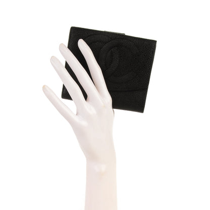 Chanel Caviar Timeless CC Compact French Wallet Black 2 of 8