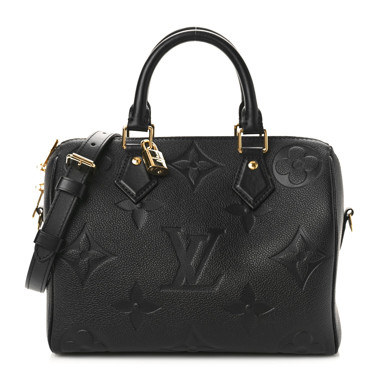 Louis Vuitton Empreinte Monogram Giant Speedy Bandouliere 25 Black 1 of 9