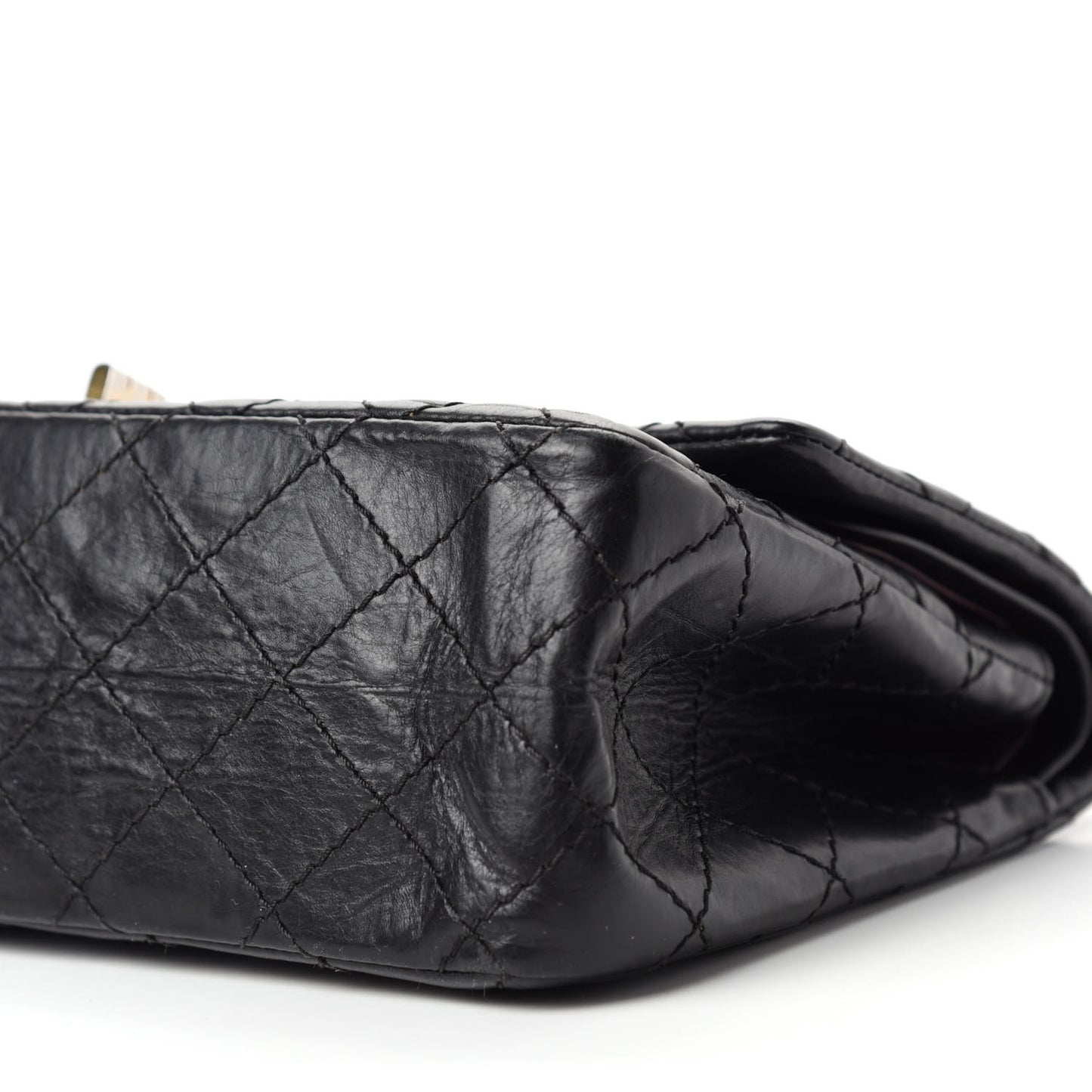 Aged Calfskin Quilted 2.55 Reissue 226 Flap Black