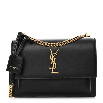 Saint Laurent Calfskin Medium Monogram Sunset Black 1 of 17