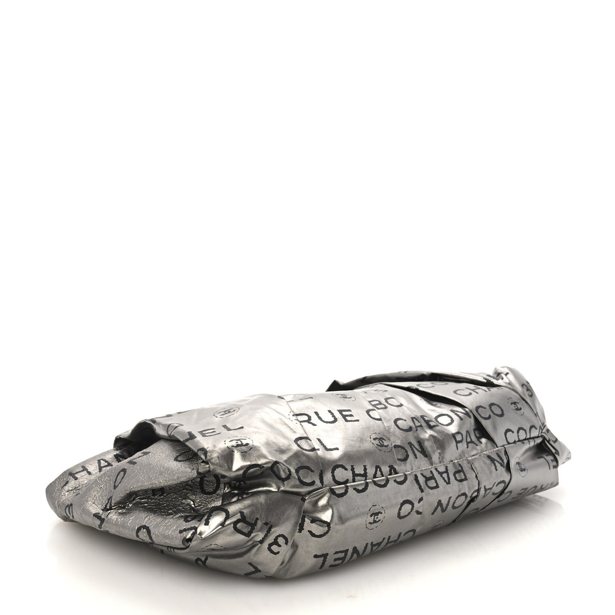 Chanel Coated Canvas Unlimited Clutch Silver 4 of 10