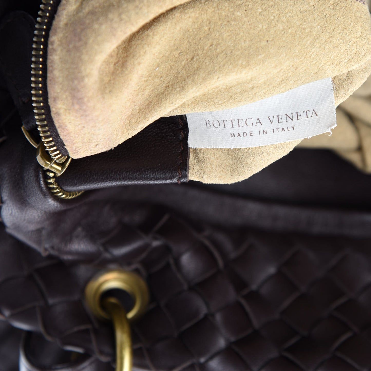 Nappa Intrecciato Large Capri Tote Ebano