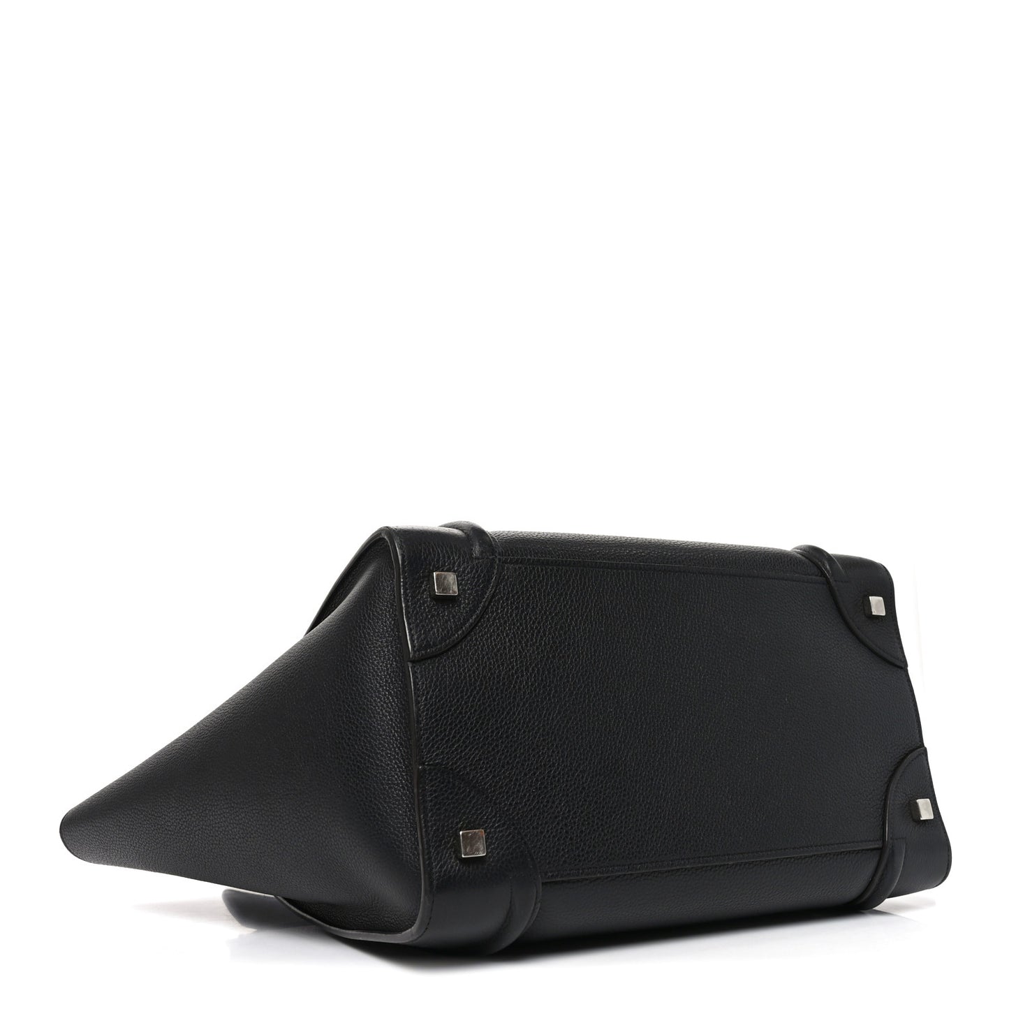 Drummed Calfskin Mini Luggage Black