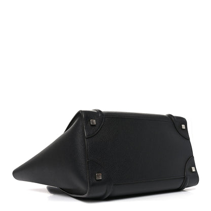 Celine Drummed Calfskin Mini Luggage Black 4 of 10