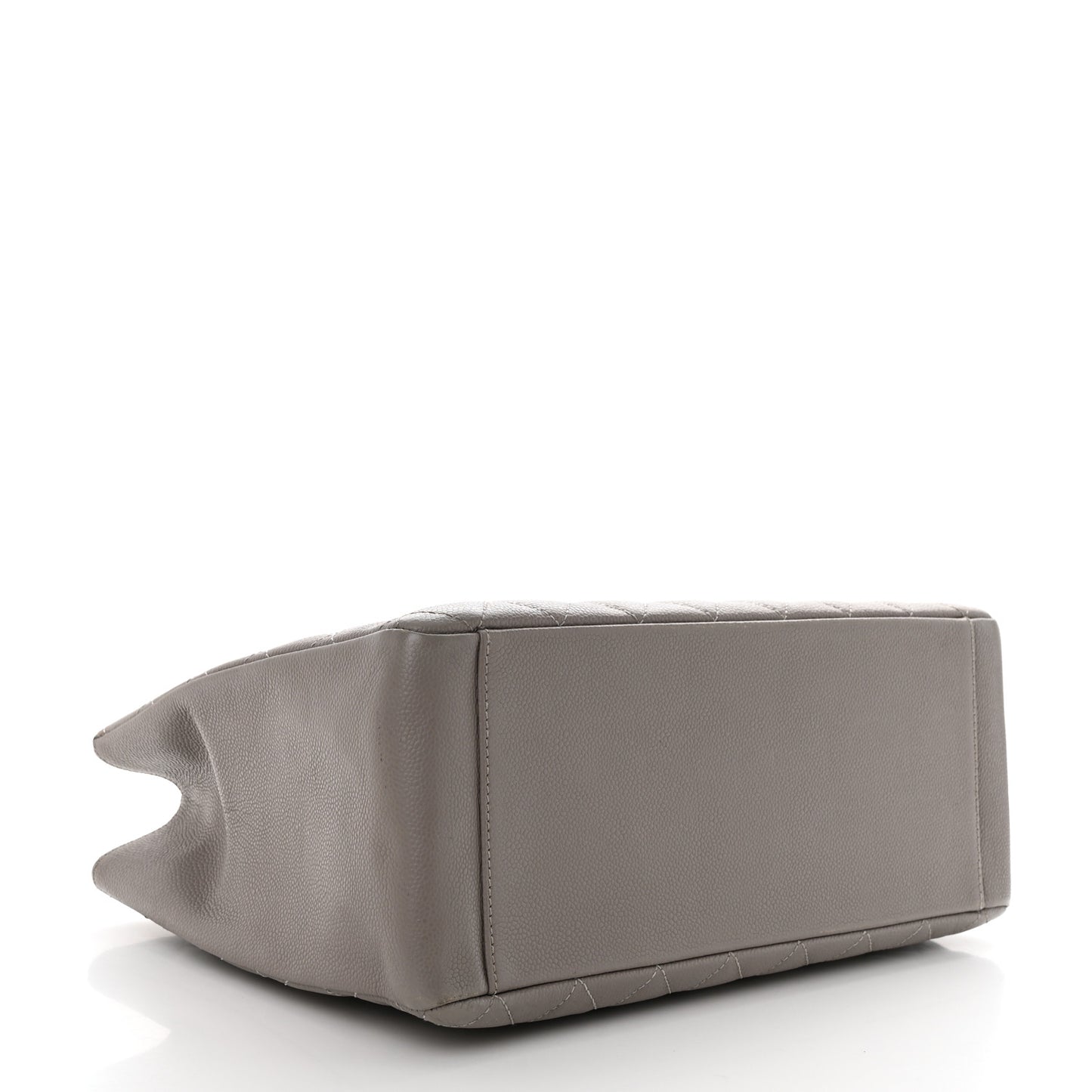 Caviar Quilted Grand Shopping Tote GST Light Grey