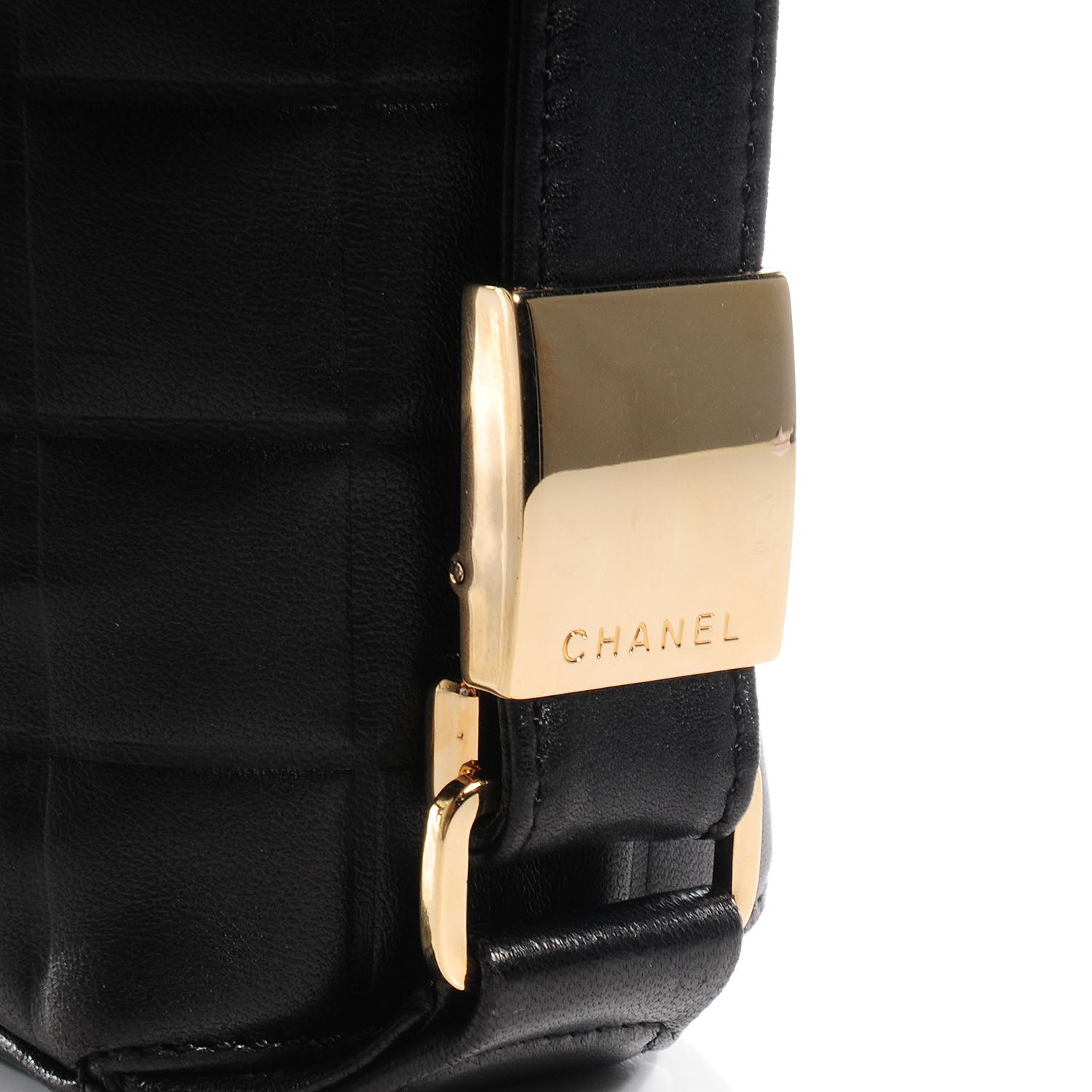 Chanel Lambskin Chocolate Bar Quilted CC Flap Black 8 of 8