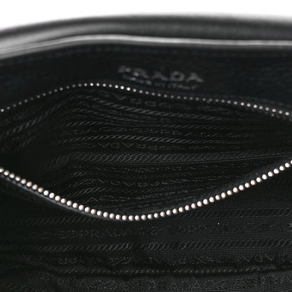 Prada Vitello Daino Soft Shoulder Flap Bag Black 6 of 11