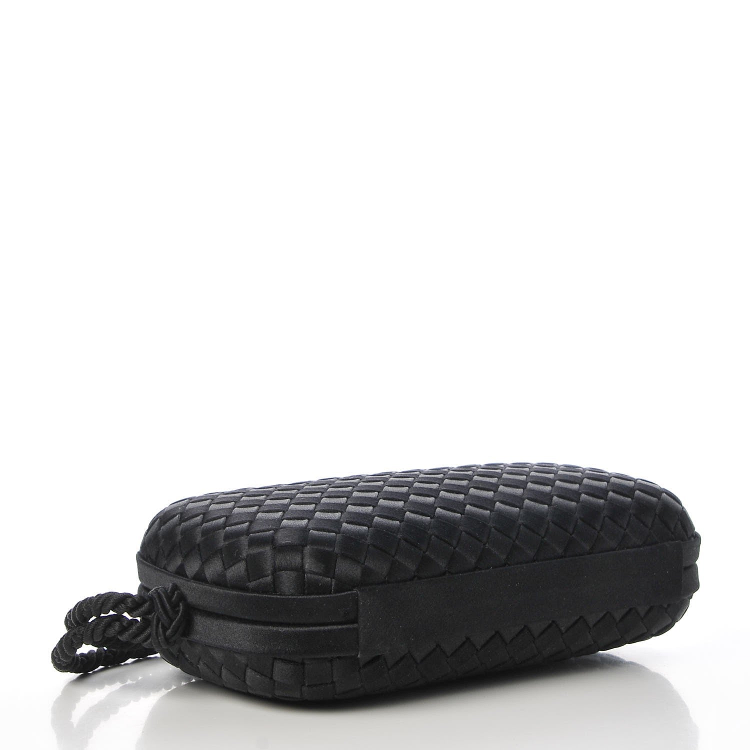 Bottega Veneta Satin Intreccio Evening Clutch Black 4 of 6