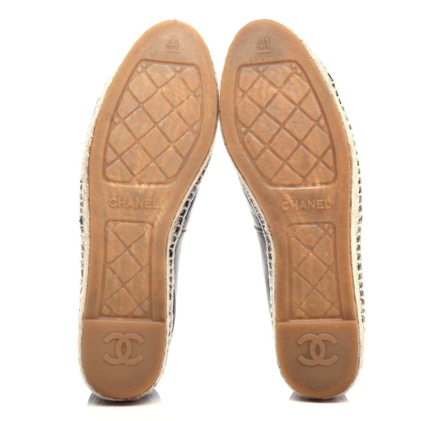 Lambskin CC Espadrilles 41 Black
