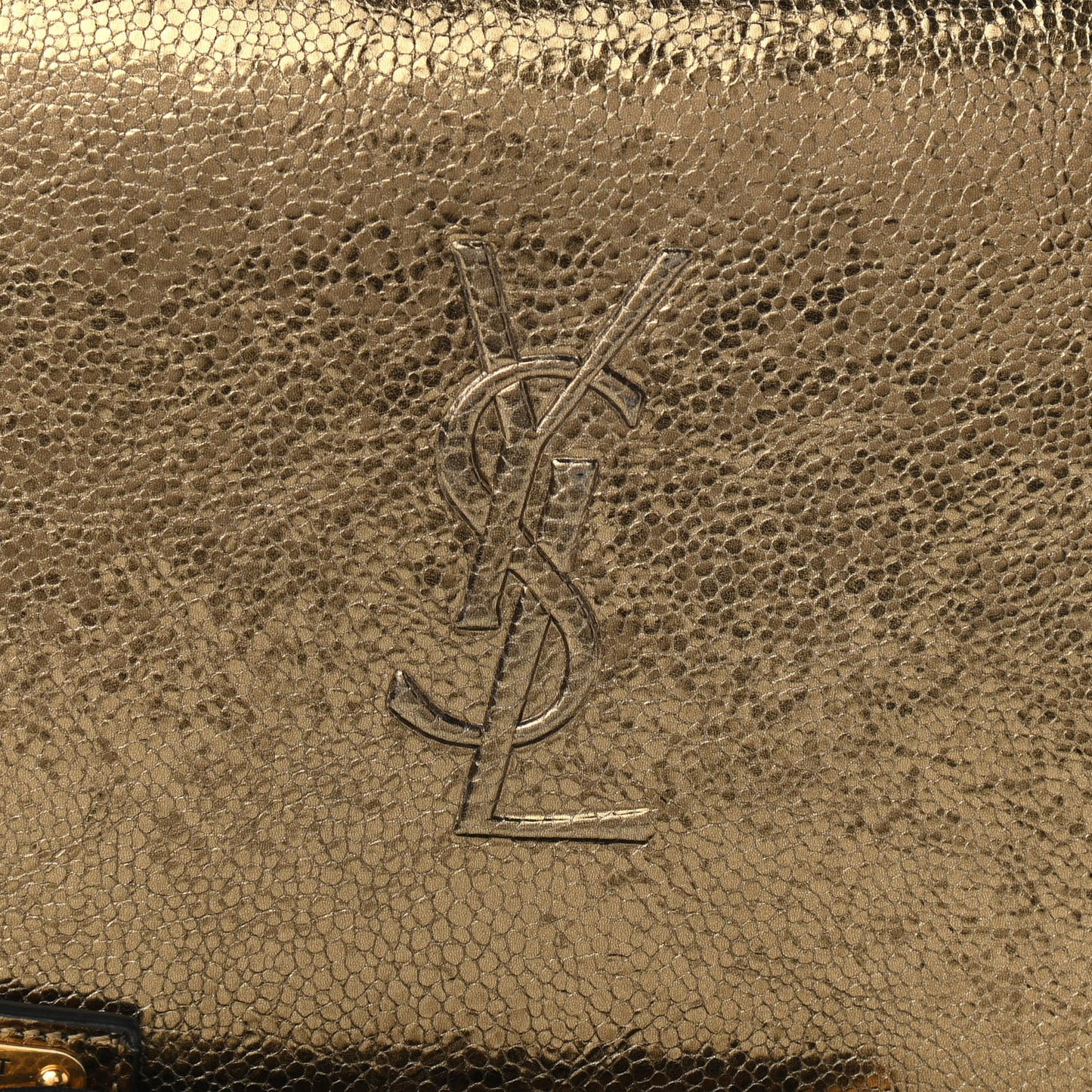 Calfskin Lame Monogram Small Lou Camera Bag Gold Olive