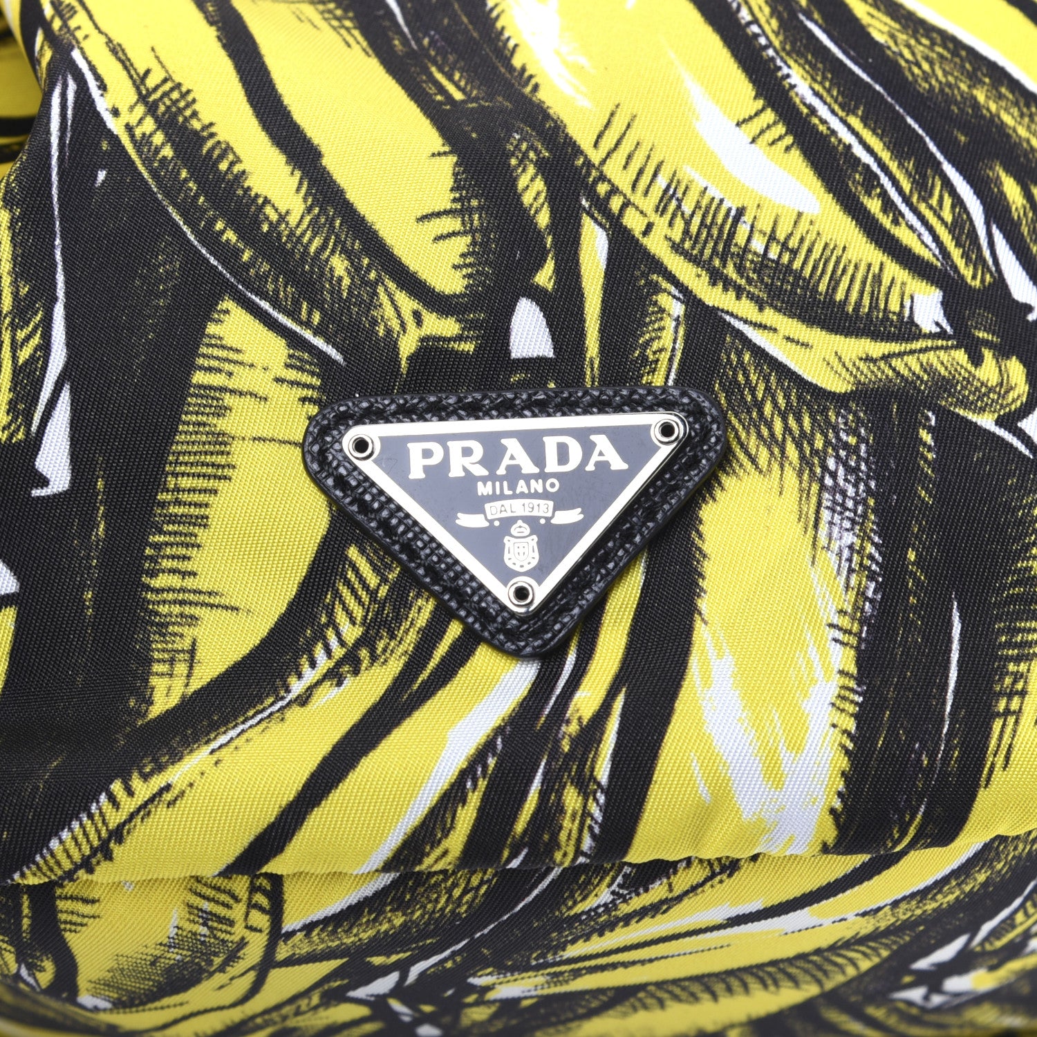 Prada Tessuto Nylon Banane Pouch Giallo 10 of 11