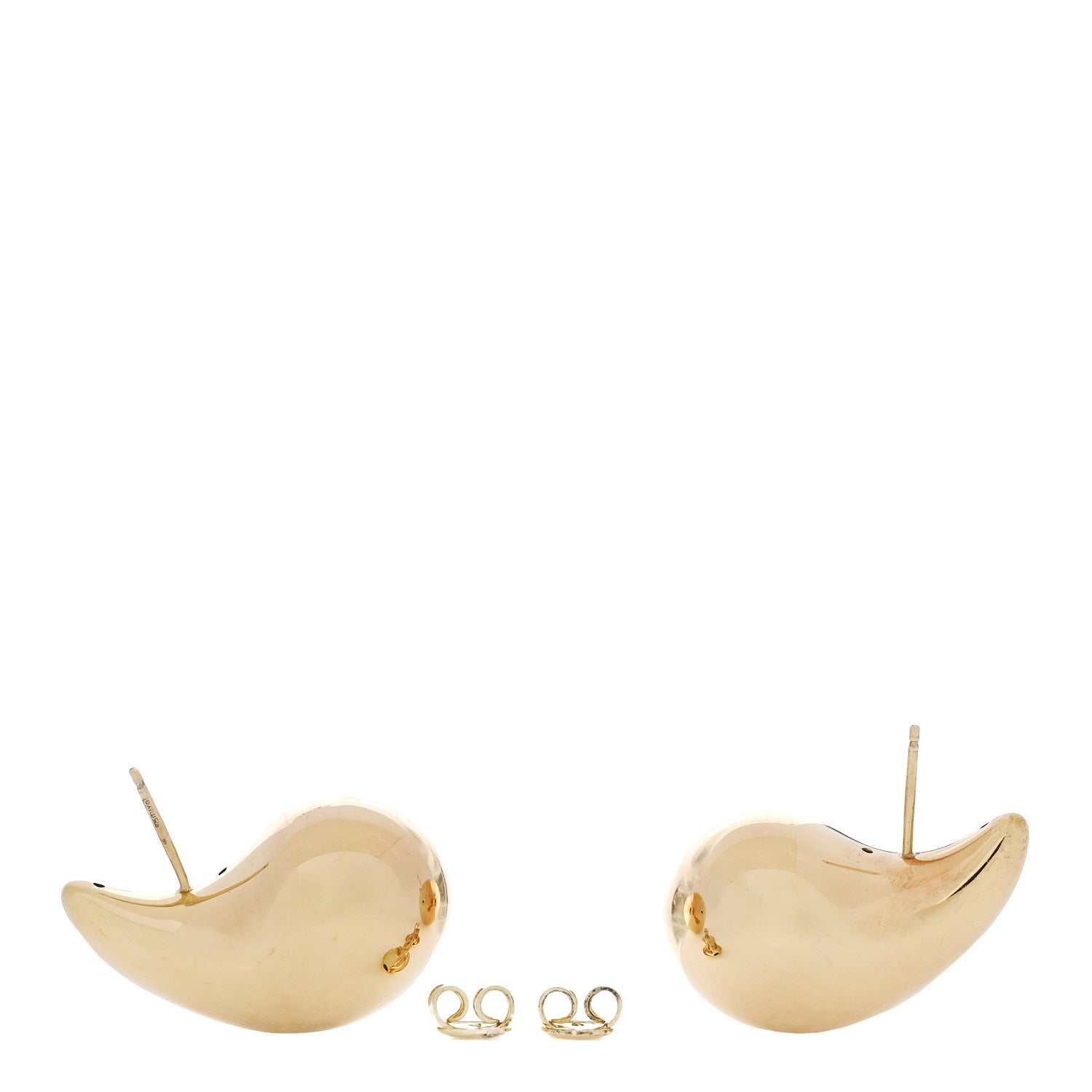 Bottega Veneta 18K Yellow Gold Sterling Silver Small Drop Earrings 3 of 4