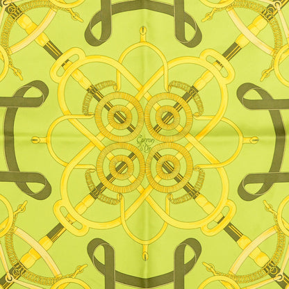 Hermes Silk Eperon D'Or Pocket Square Scarf 1 of 5