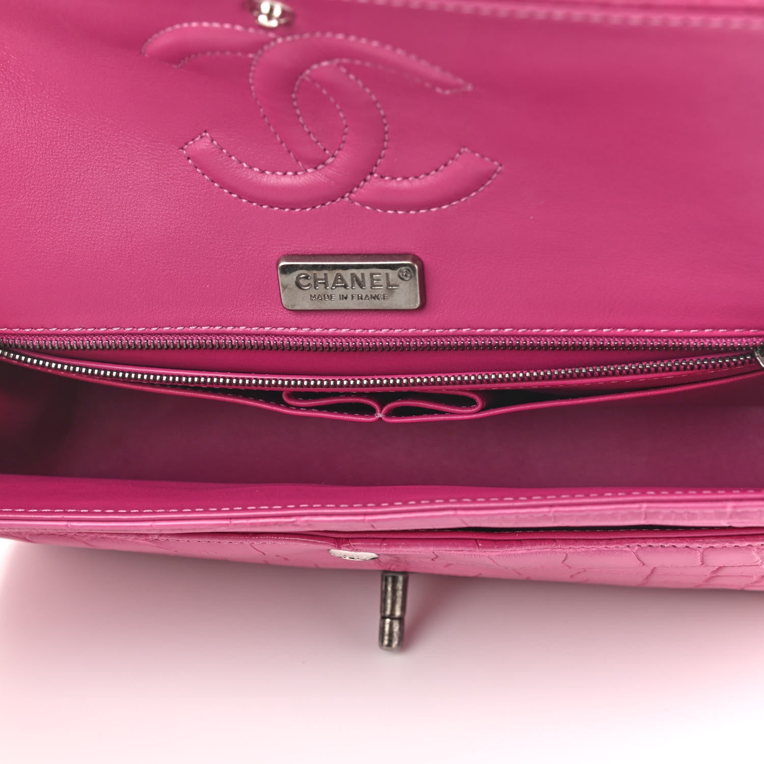 Chanel Alligator Medium Double Flap Pink 5 of 9