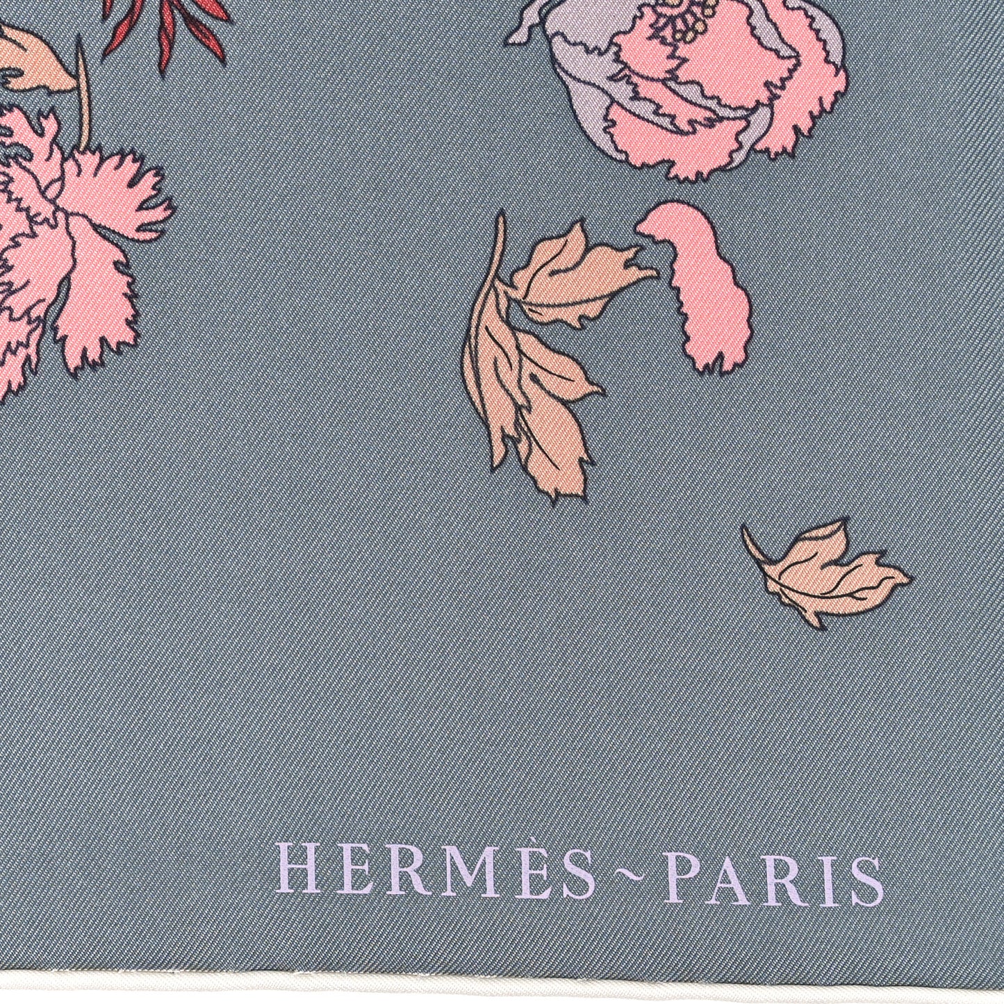 Silk Robe Legere Scarf 90 Gris Corail Rose Pourpre