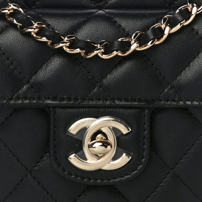 Chanel Lambskin Quilted CC In Love Heart Clutch With Chain Black 8 of 10