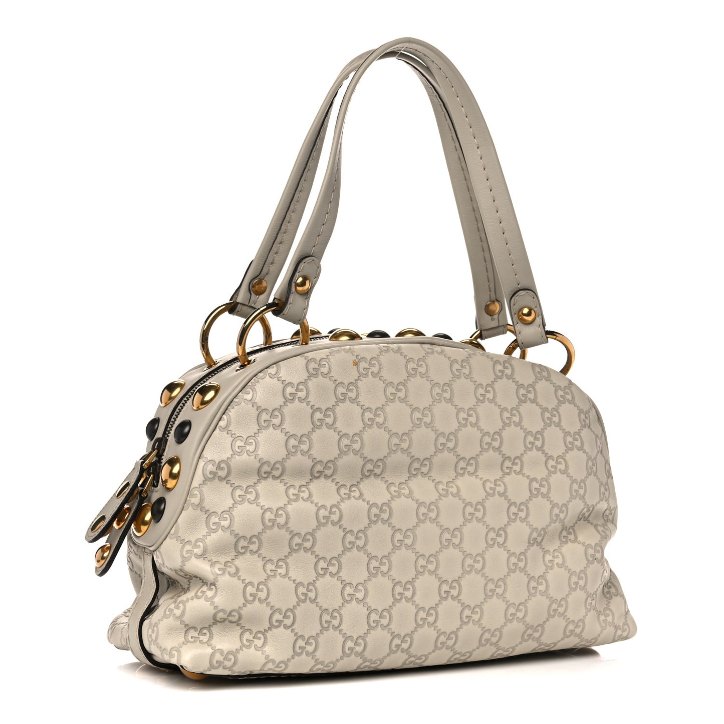Guccissima Medium Babouska Dome Satchel Ivory