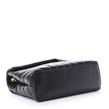 Saint Laurent Calfskin Y Quilted Monogram Small Loulou Chain Satchel Black 4 of 10