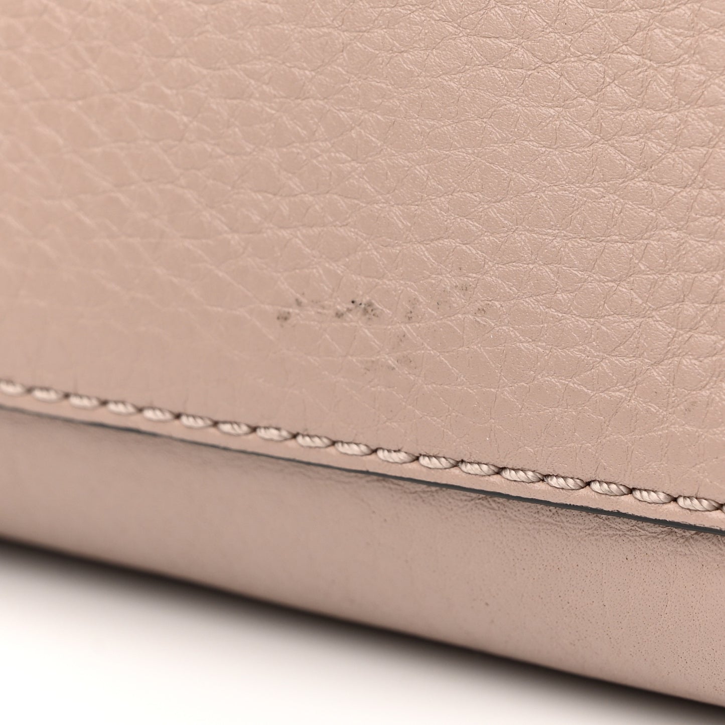 Grained Calfskin Small Rockstud Shoulder Tote Poudre