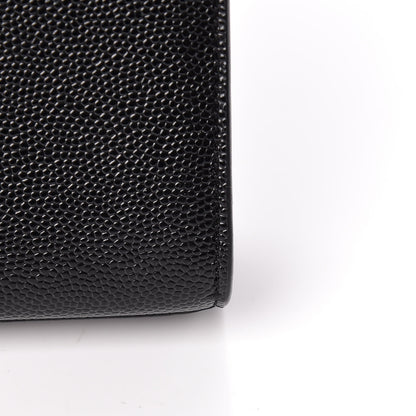 Saint Laurent Grain De Poudre Monogram Cassandre Clutch Black 11 of 14