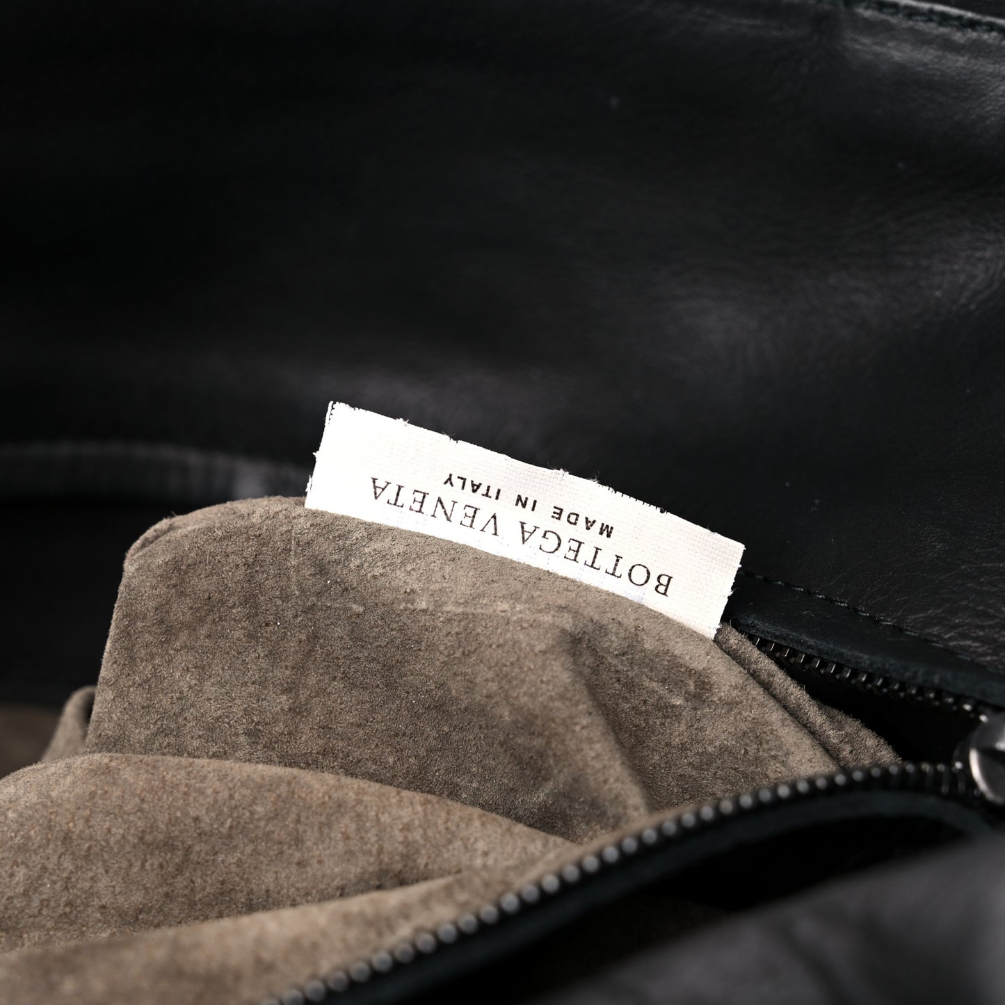 Nappa Metallic Tote Black Gold