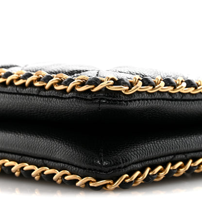 Chanel Caviar Quilted Mini Never Ending Chain Tote Black 10 of 11