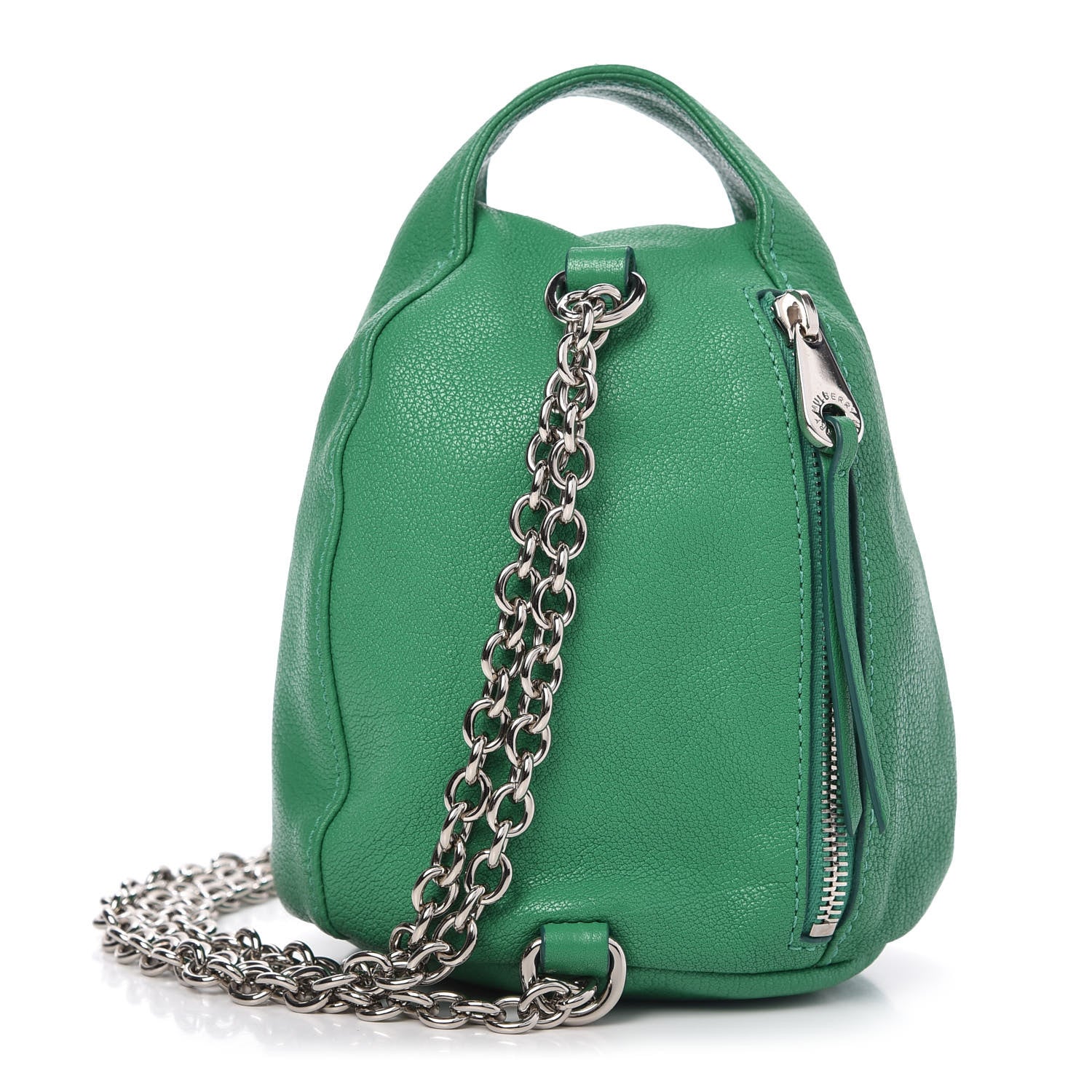 Mulberry Calfskin Georgia May Jagger Biker Pouch Emerald Green 1 of 9